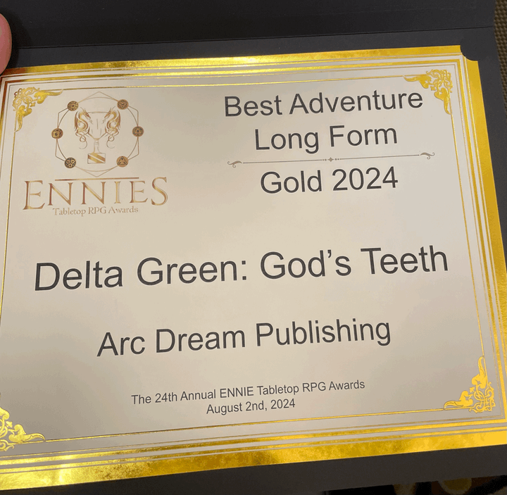 DELTA GREEN'S FIFTEENTH ENNIES WIN